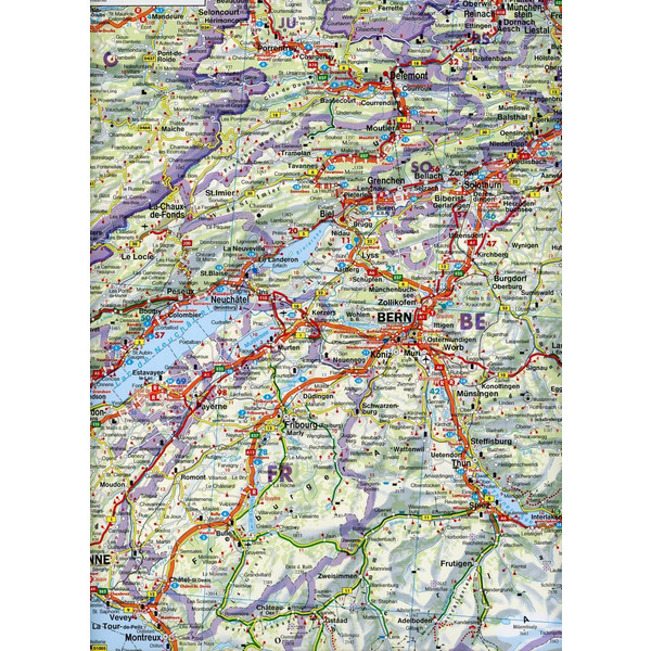Schweiz 1 : 400 000 - Straßenkarte
