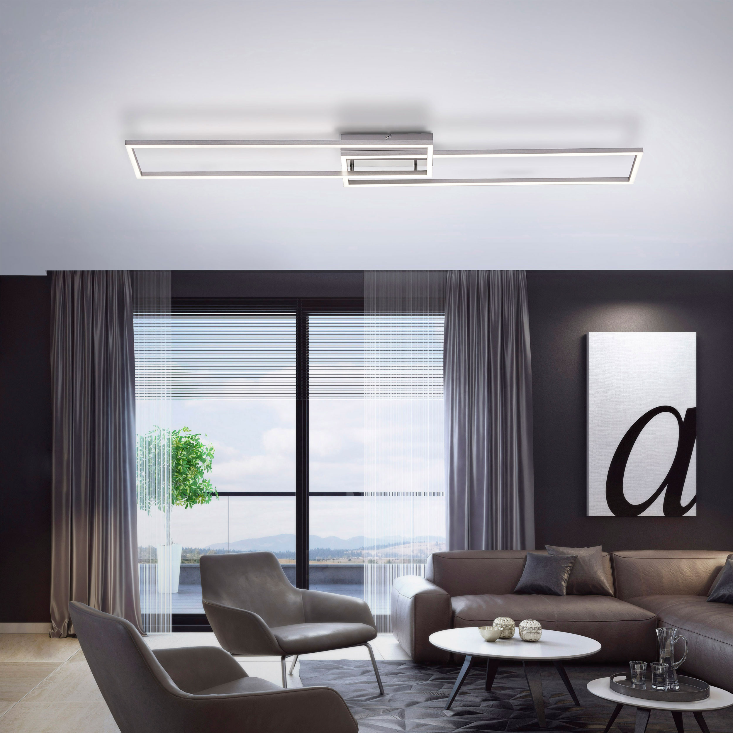 JUST LIGHT.LED-Deckenleuchte 2flg