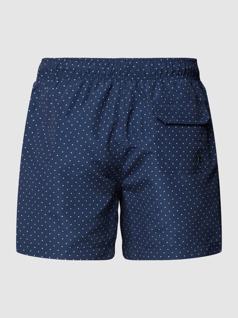 Badehose mit Allover-Muster in marineblau