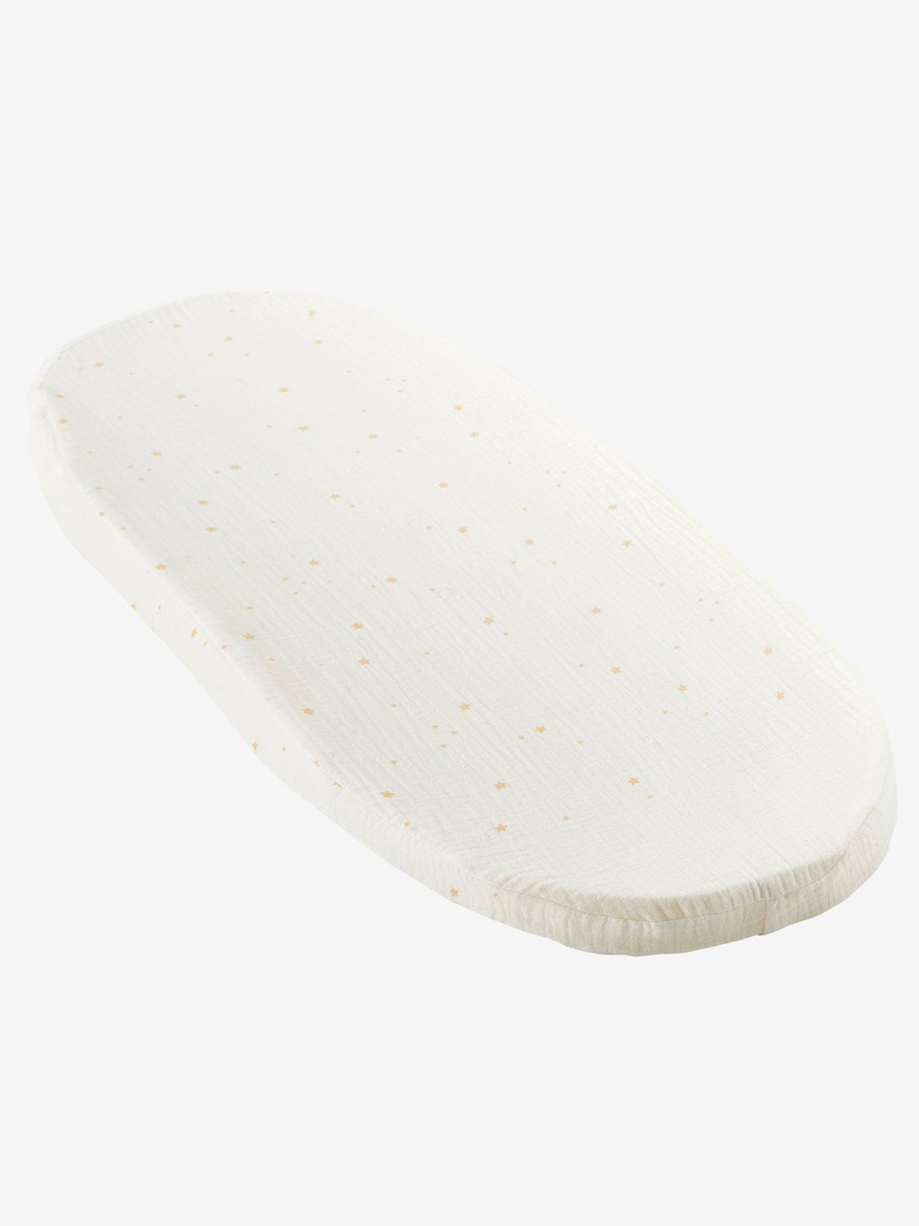 Vertbaudet Bezug für Baby Tragetasche, personalisierbar - natur/wollweiß sterne