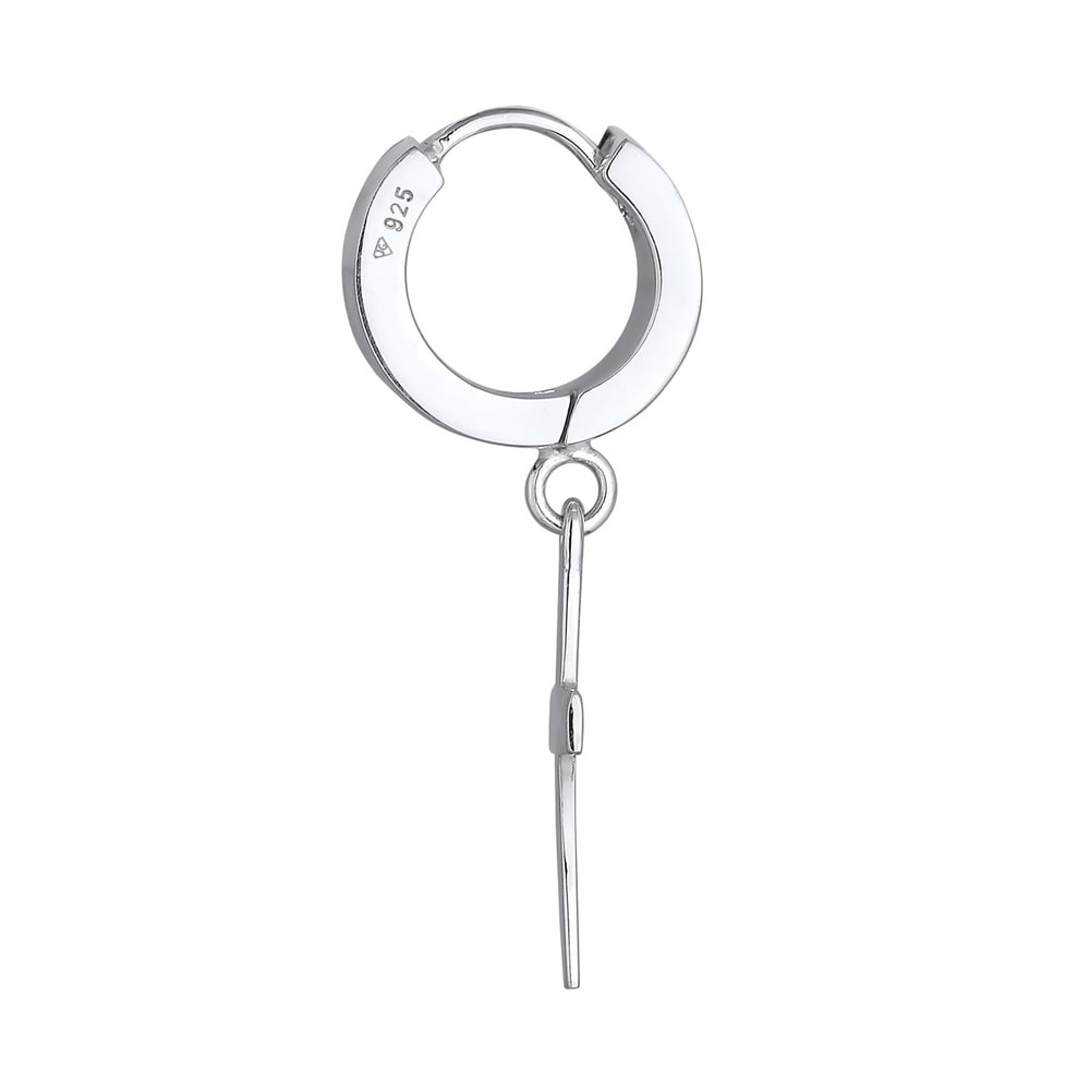 KUZZOI KUZZOI Boucles d'Oreilles Hommes Créoles Simple Croix Charnière Tendance en Argen Boucles d'oreilles