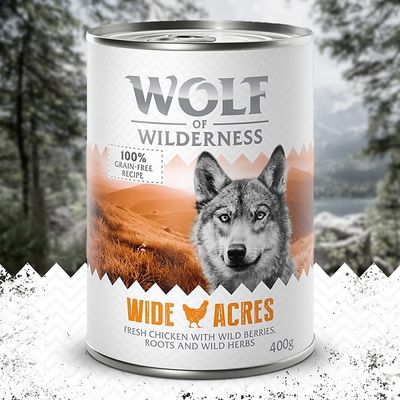 Wolf of Wilderness Adult 6 x 400 g - Single Protein