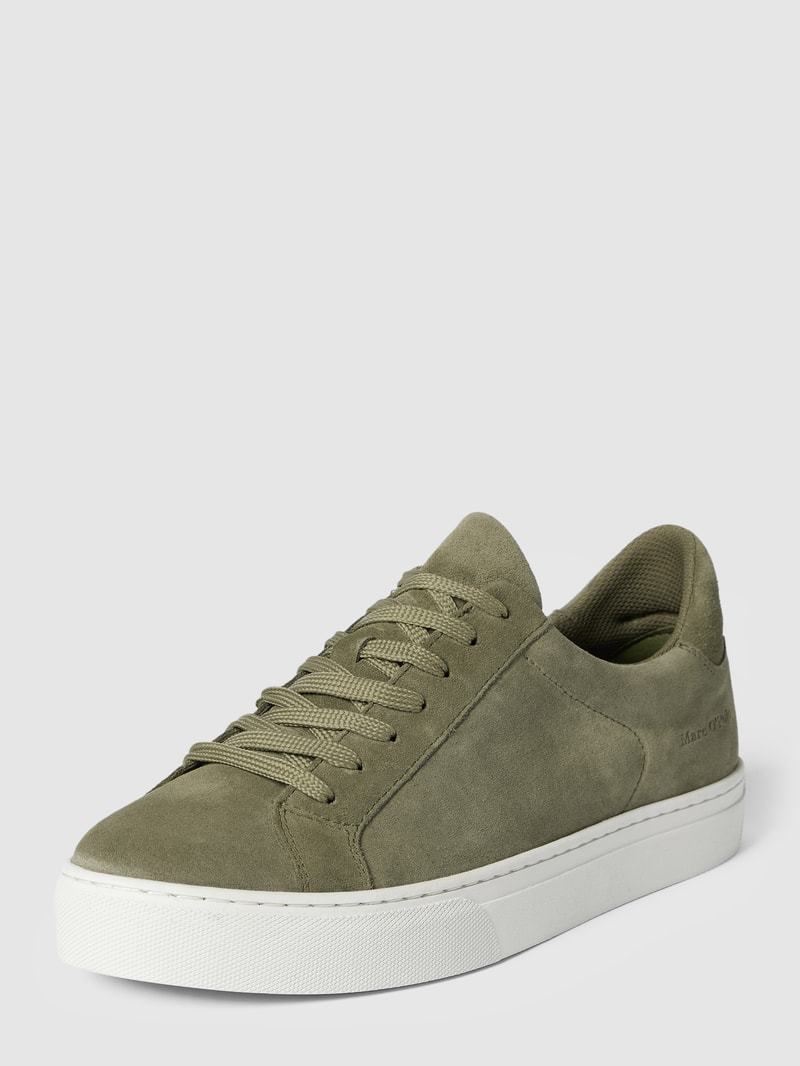Sneaker mit Label-Details Modell 'Agar' in olivgrün