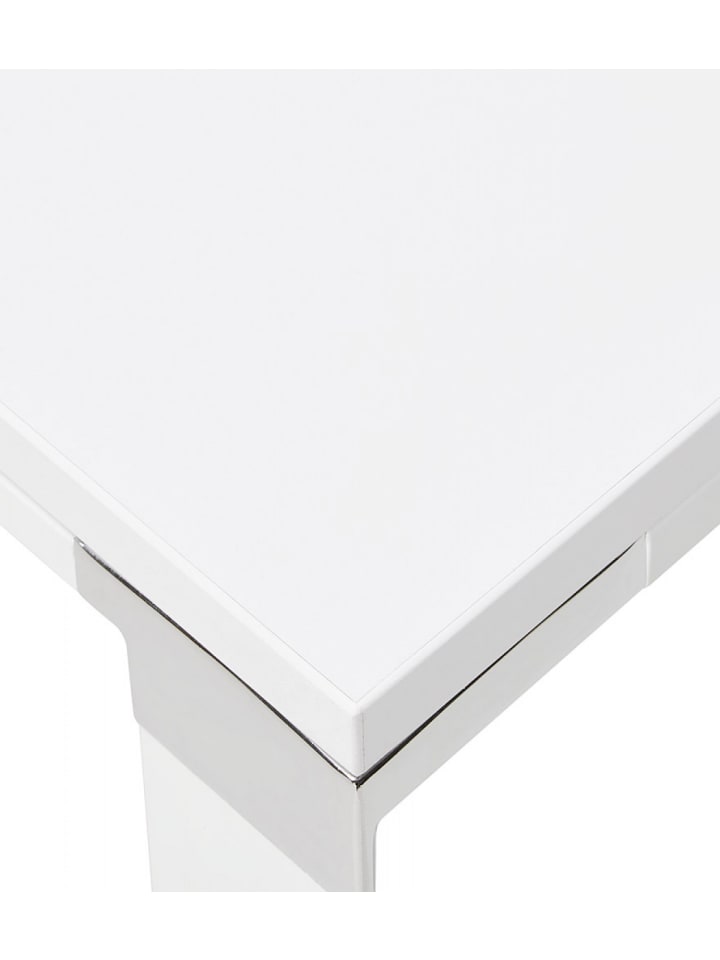 KADIMA DESIGN Gerader Chefschreibtisch aus Holz und Metall | Industriestil in Weiß günstig kaufen