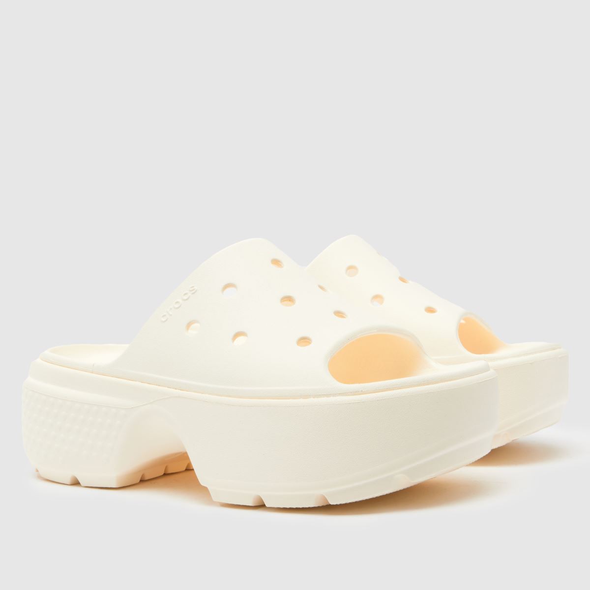 Crocs Stomp Slide szandál fehér színben
