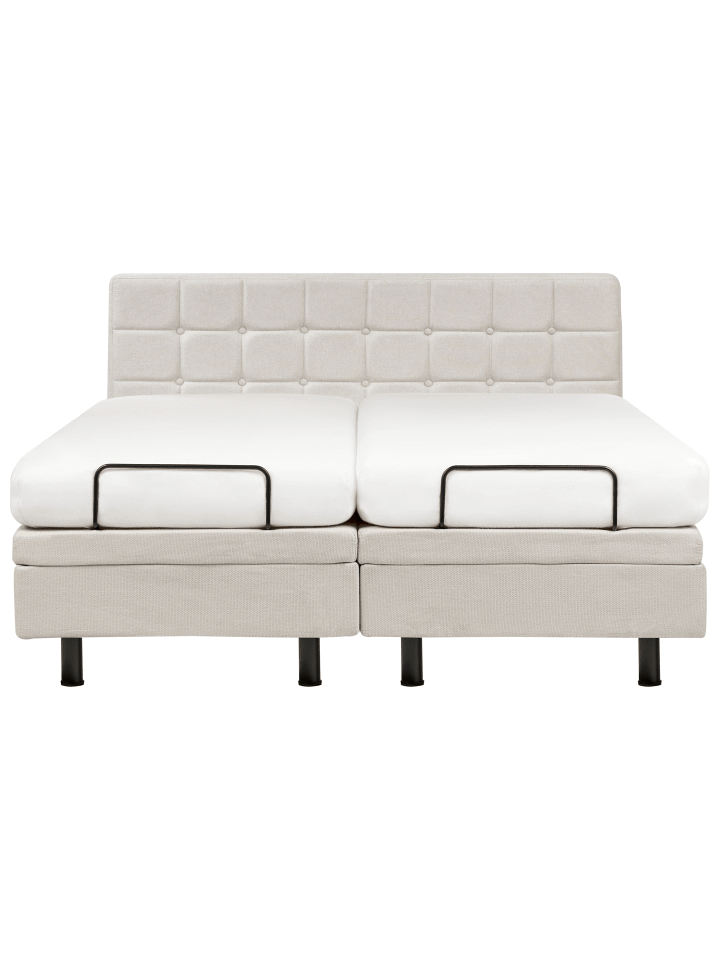 Beliani Doppelbett DUKE in Beige/Schwarz - (W) 161 x (H) 102 x (L) 216 cm günstig kaufen onesize