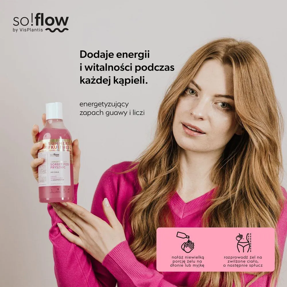 So!Flow Ενεργειακό Σορμπέ Ντους, Γκουάβα και Λίτσι