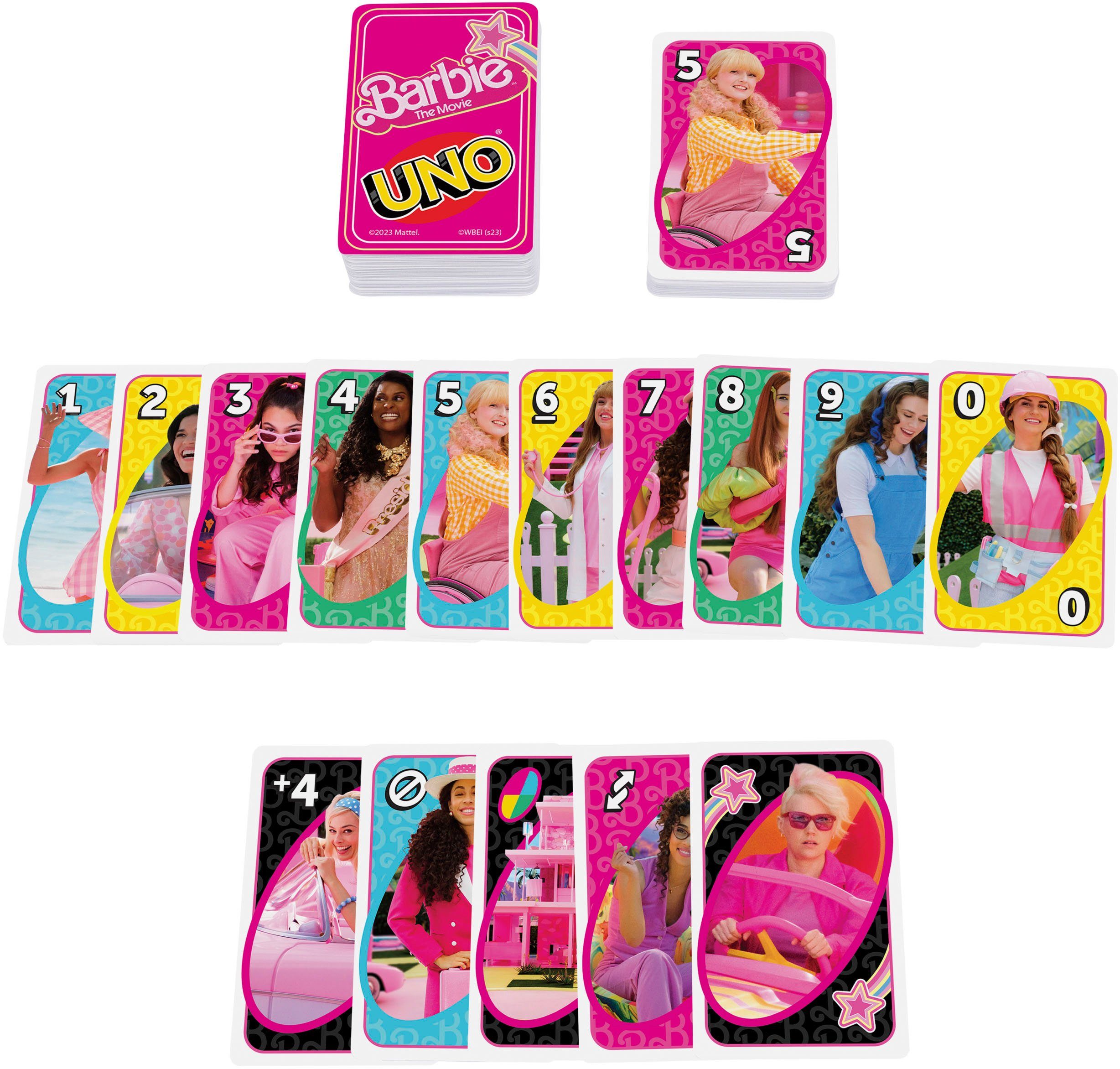 Barbie Spiel, Kartenspiel UNO Barbie The Movie zum Spielfilm