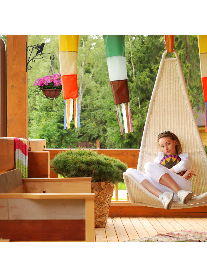 relaxdays Blumenhaken Vogel in Schwarz günstig kaufen onesize