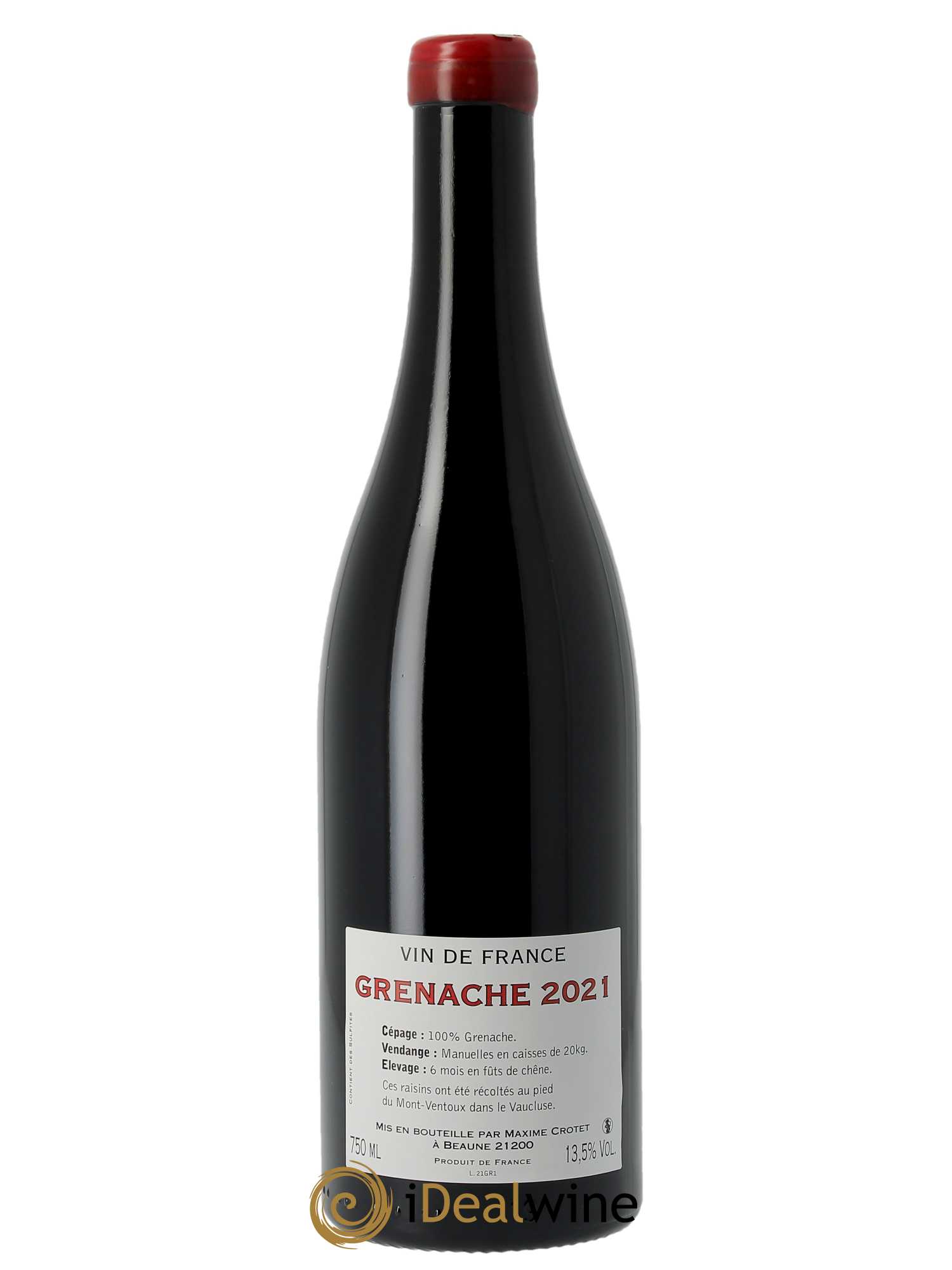 Vin de France Grenache Maxime Crotet  2021 - Lot de 1 Bouteille