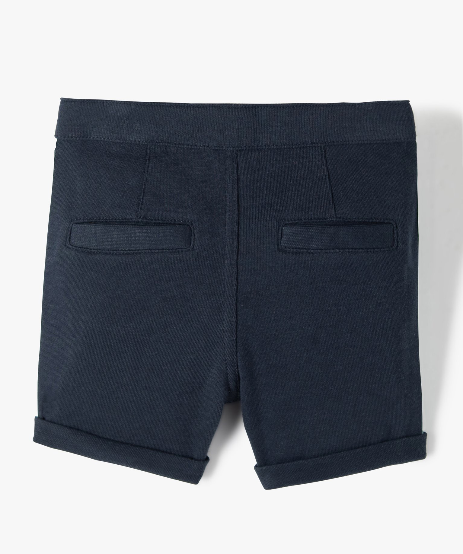 Bermuda bébé Garçon en maille à revers - LuluCastagnette marine | GEMO