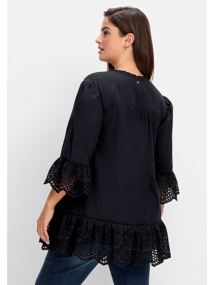 sheego Longtunika in schwarz günstig kaufen