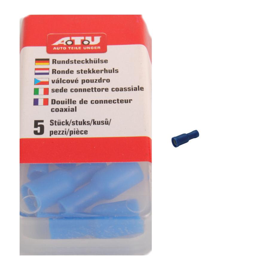 Kabel Rundsteckerhülse 5 mm blau Inhalt: 5 Stück - ATU