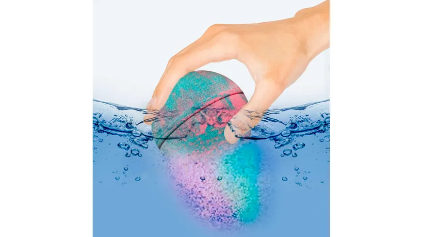 CRAZE - INKEE Mermaid Badekugel mit Erdbeerduft - mit Überraschung (1 von 6 Saugnapf-Figuren) 80 g
