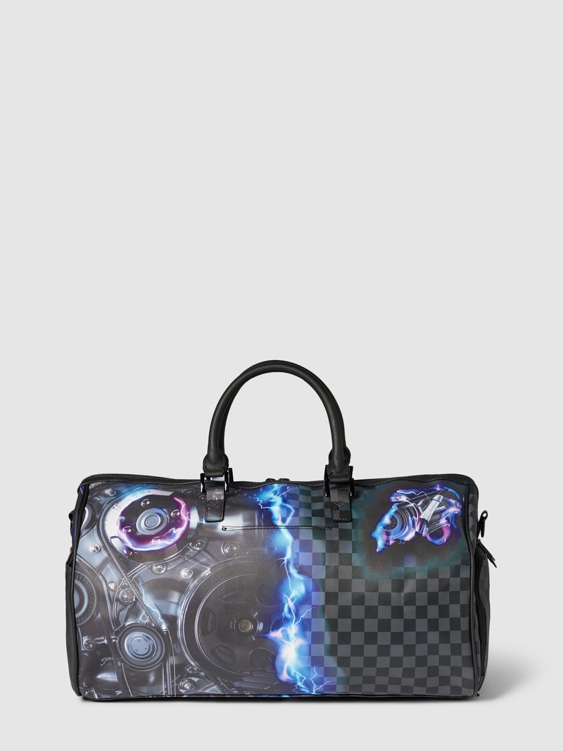 Handtasche mit Motiv-Print Modell 'SHARKINATOR 3' in schwarz