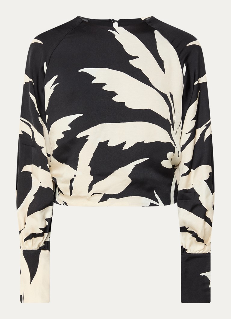 Μπλουζάκι με γραβάτα Fabienne Chapot Paloma Leaf Print