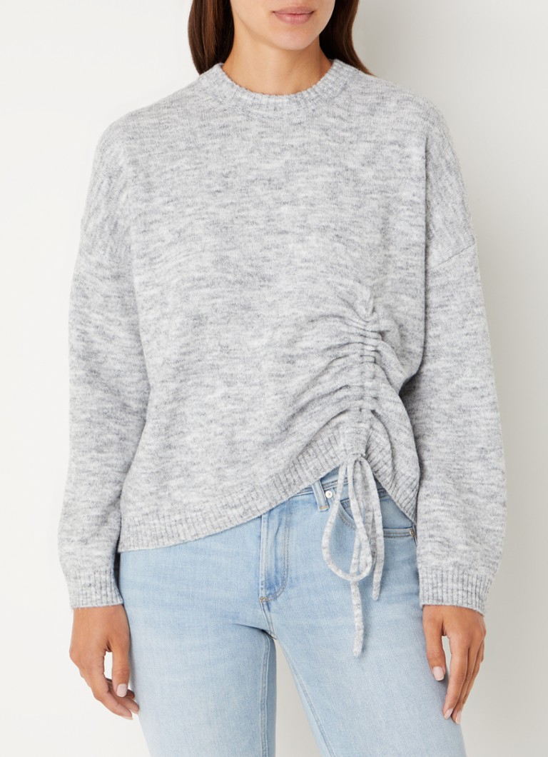 French Connection Kezia fine-knit pullover in wool blend with drawstring