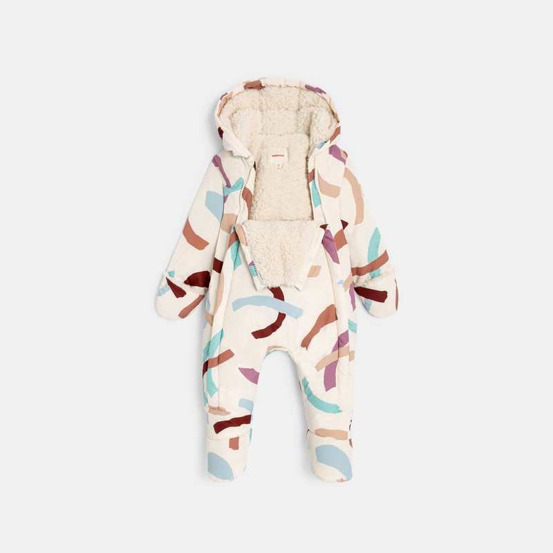 Combipilote bébé imprimé inspiration terrazo blanche Catimini