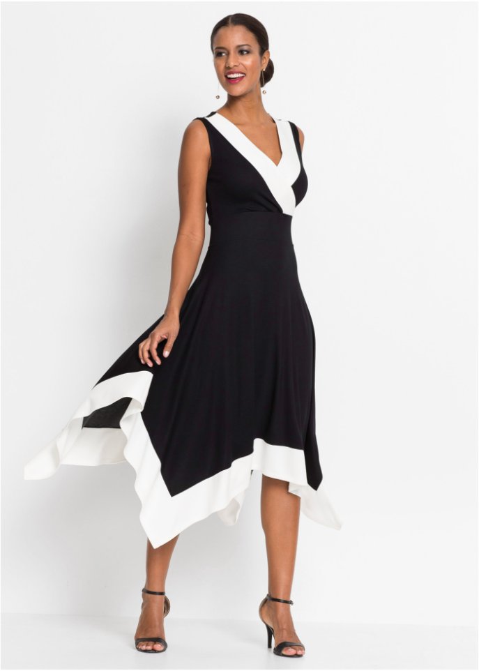 Midikleid mit weitem Rock