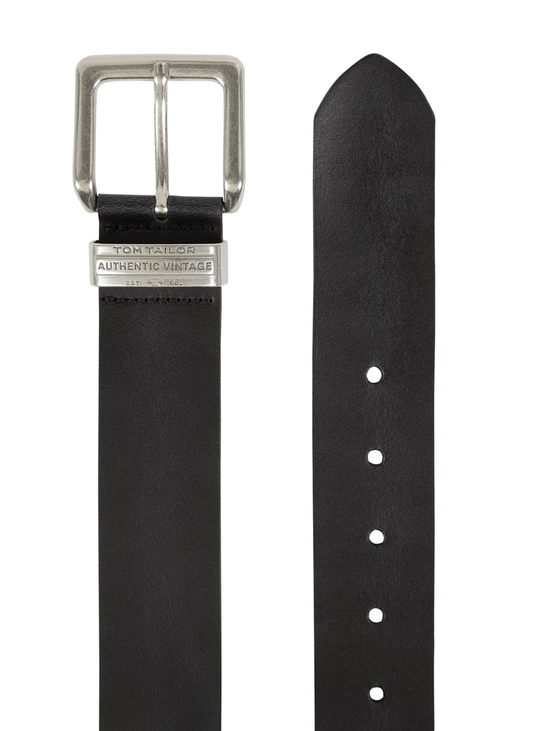 Ledergürtel im Vintage-Look Modell 'Harry' in schwarz