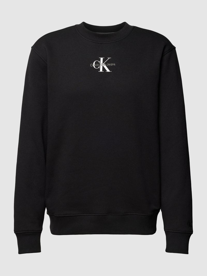 Sweatshirt mit Label-Detail in black