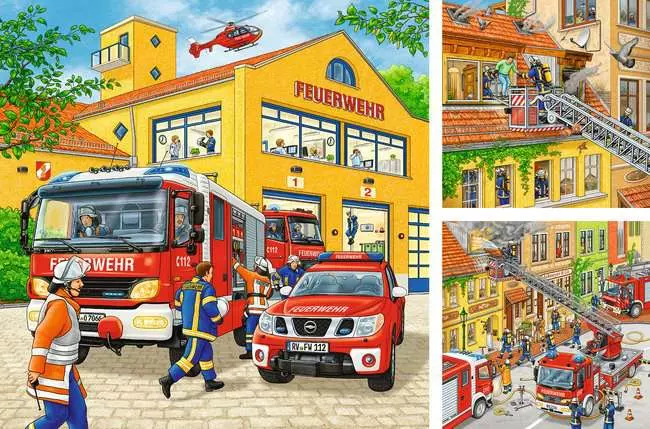 Kinderpuzzle ab 5 Jahren - Feuerwehreinsatz - 49 Teile