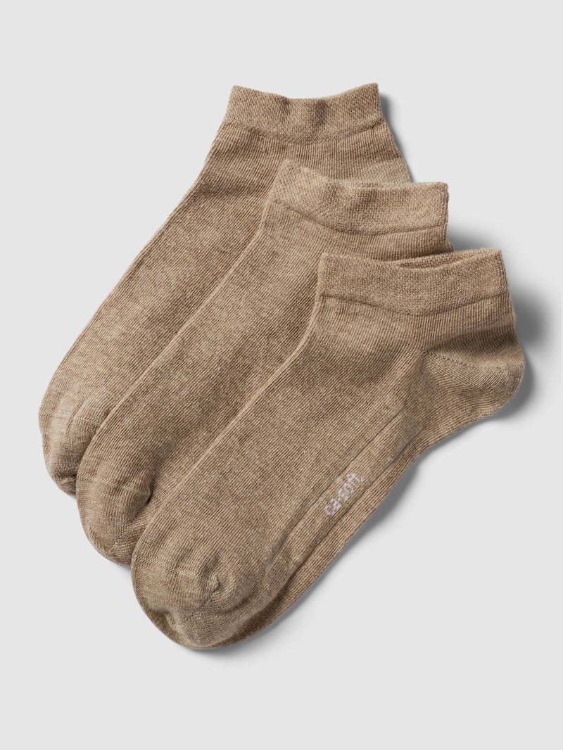 Sneakersocken mit Label-Detail im 3er-Pack in beige