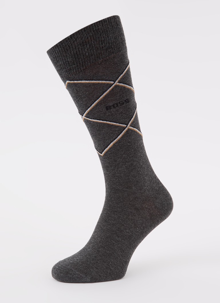 Meias estampadas HUGO BOSS em caixa de presente com 3 pares