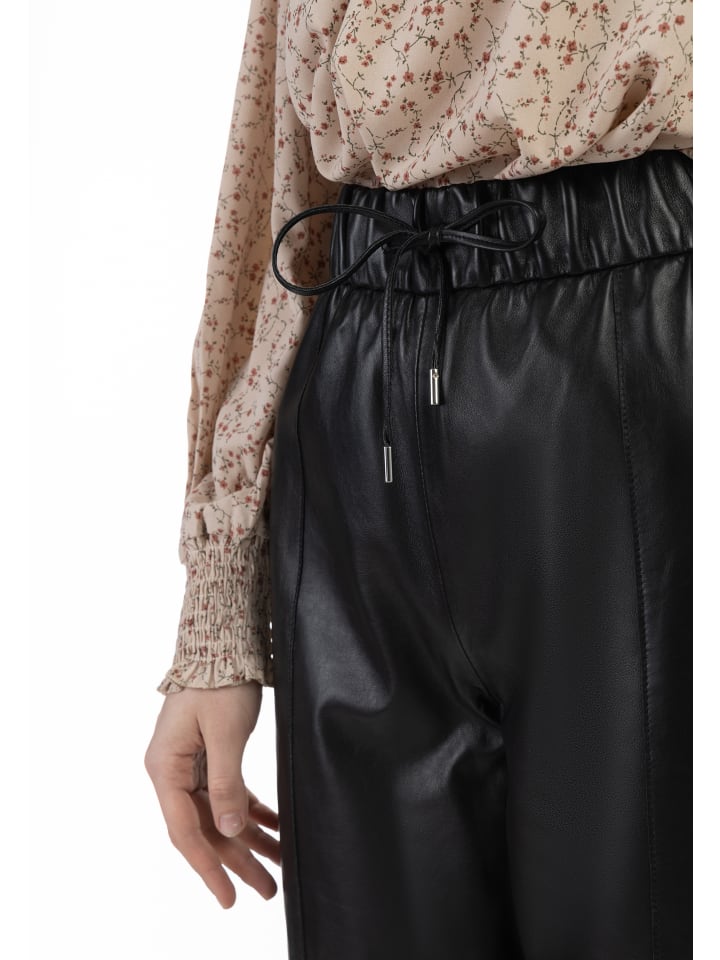 DreiMaster Vintage Lederhose in Schwarz günstig kaufen XS