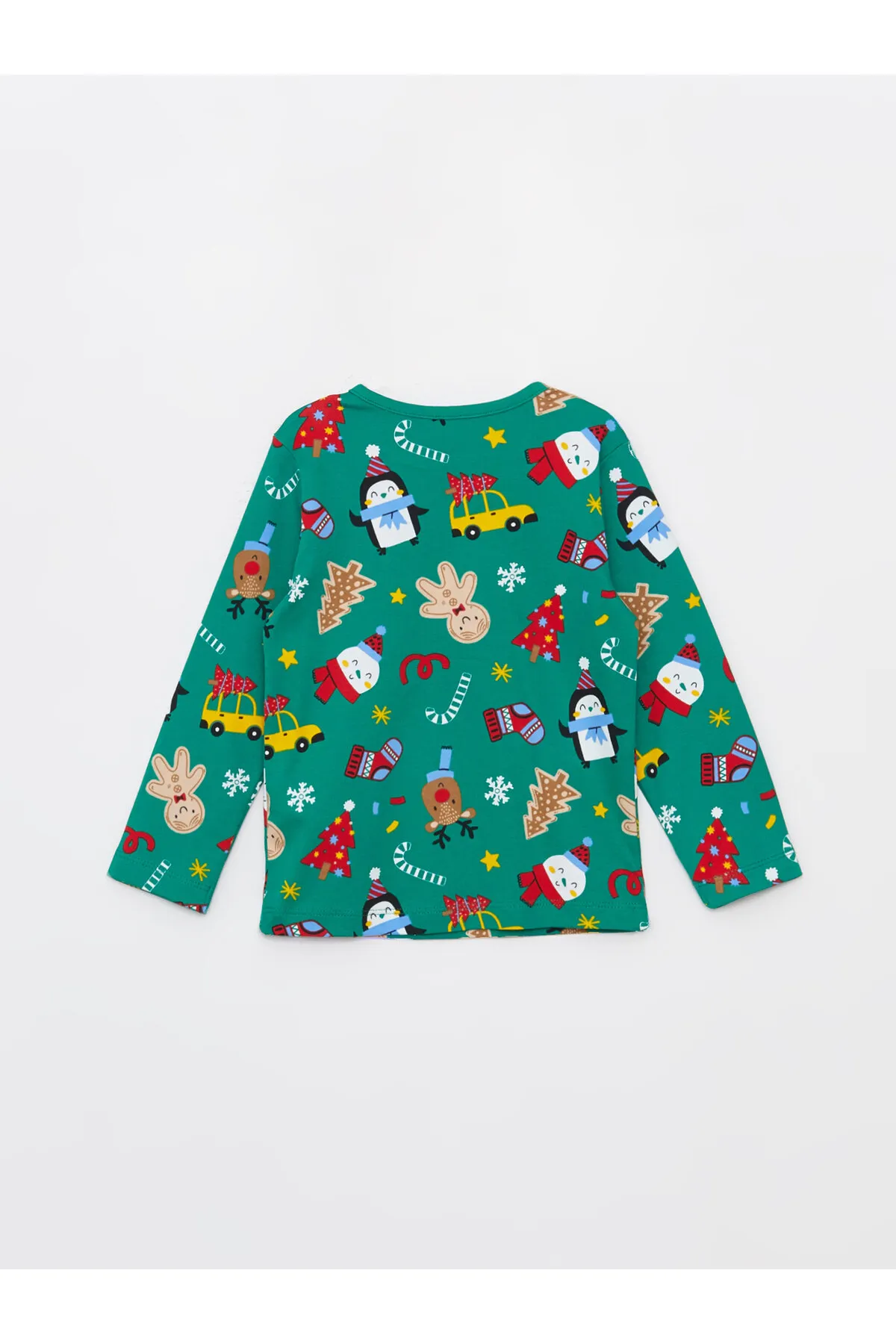 LC Waikiki  Langarm-Pyjama-Set für Babys mit Rundhalsausschnitt und Neujahrsmotiv