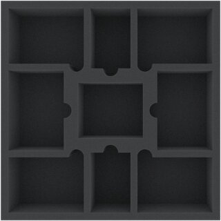 Feldherr 285 mm x 285 mm x 60 mm Schaumstoffeinlage für Brettspiele – 9 Fächer