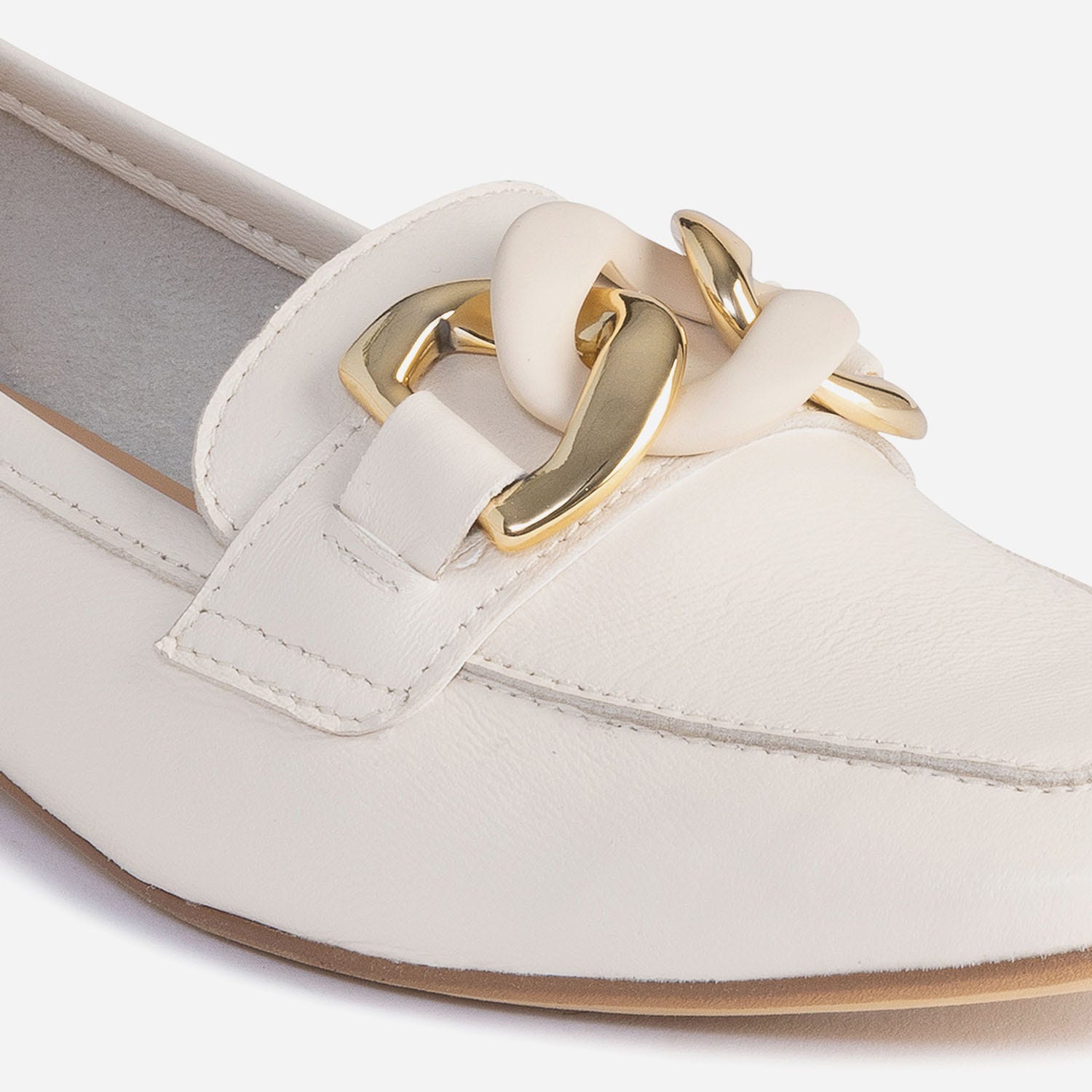 Mocassin beige éco-conçu en cuir