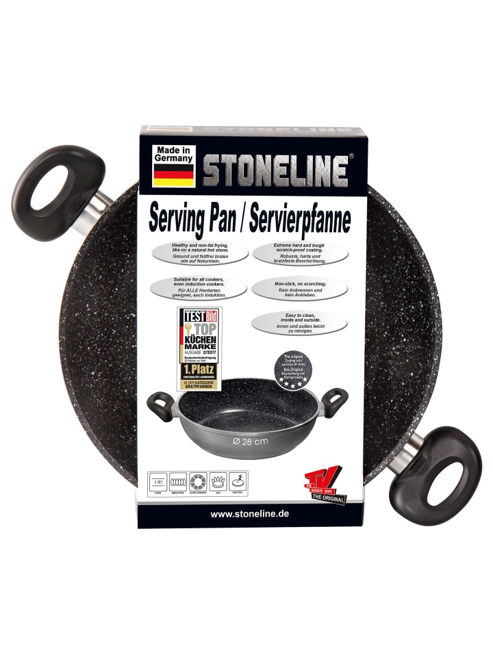 Stoneline Servierpfanne in Anthrazit | 28cm günstig kaufen Ø 28 cm