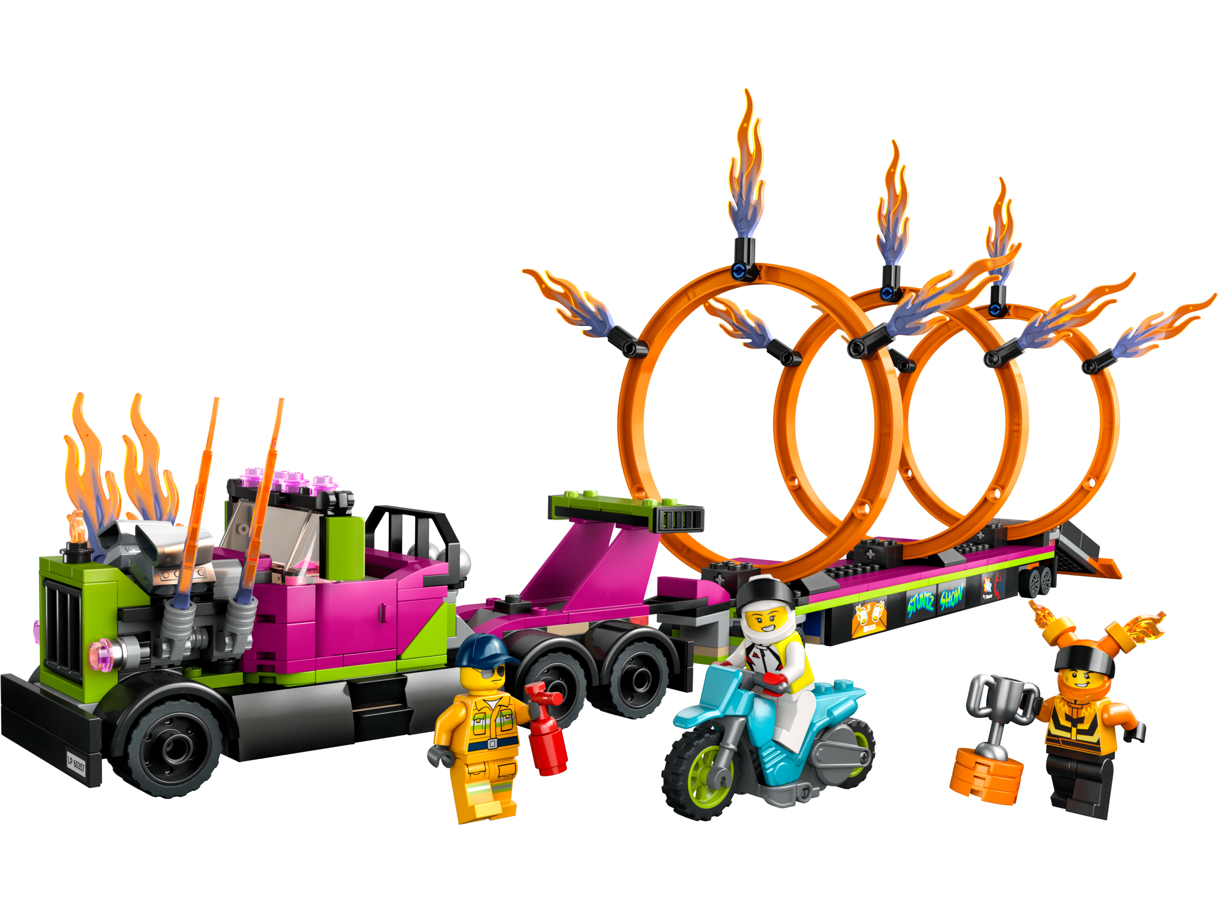 Stunttruck mit Feuerreifen-Challenge 60357