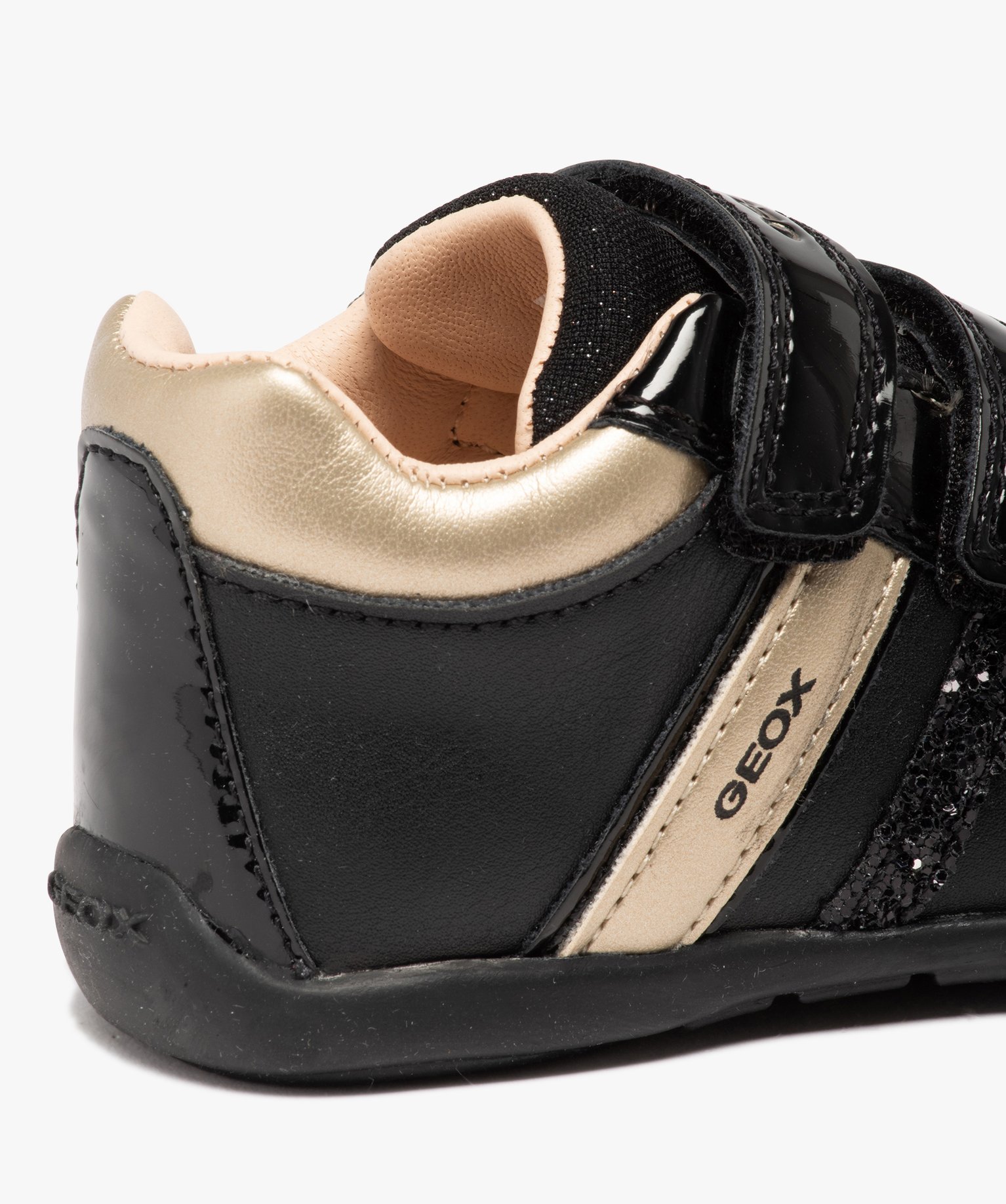 Chaussures premiers pas bébé fille à scratch – Geox noir | GEMO