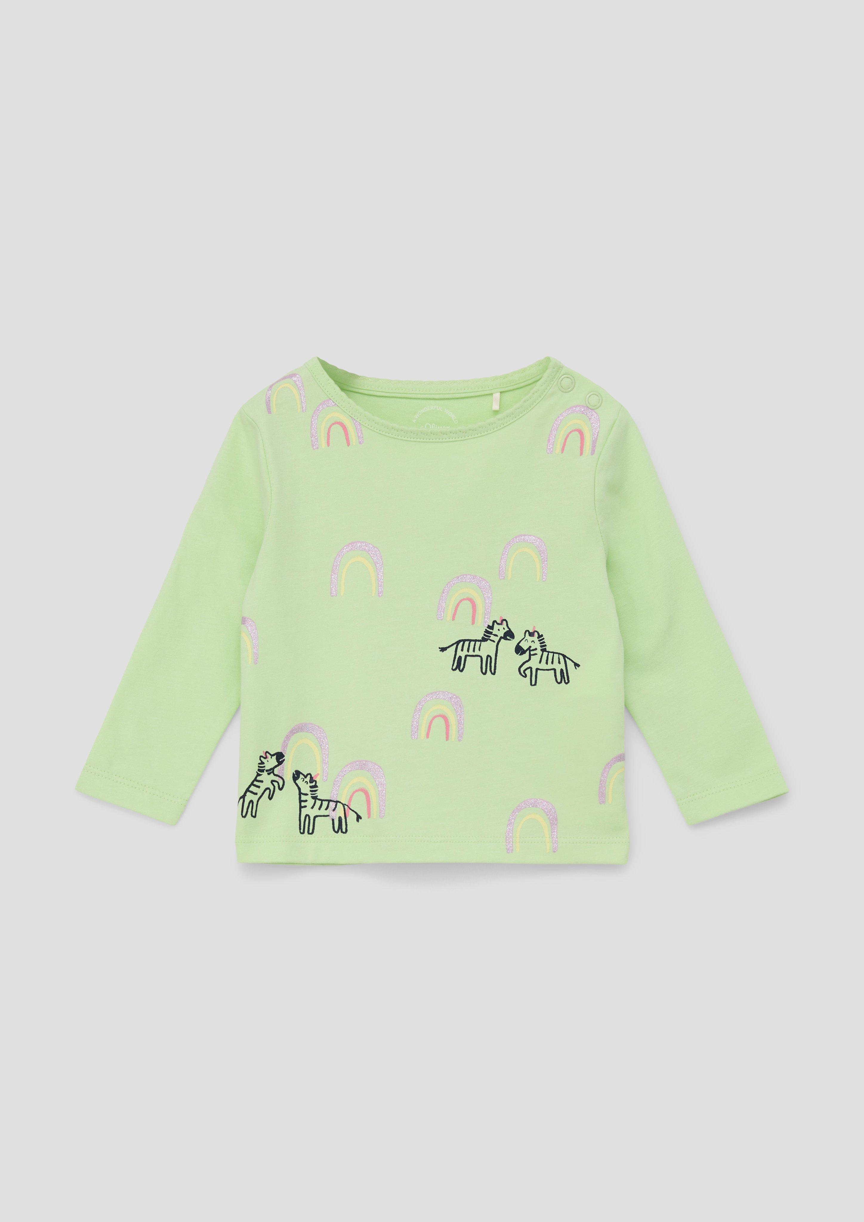 Langarmshirt mit Glitzerprint  2142888-7250