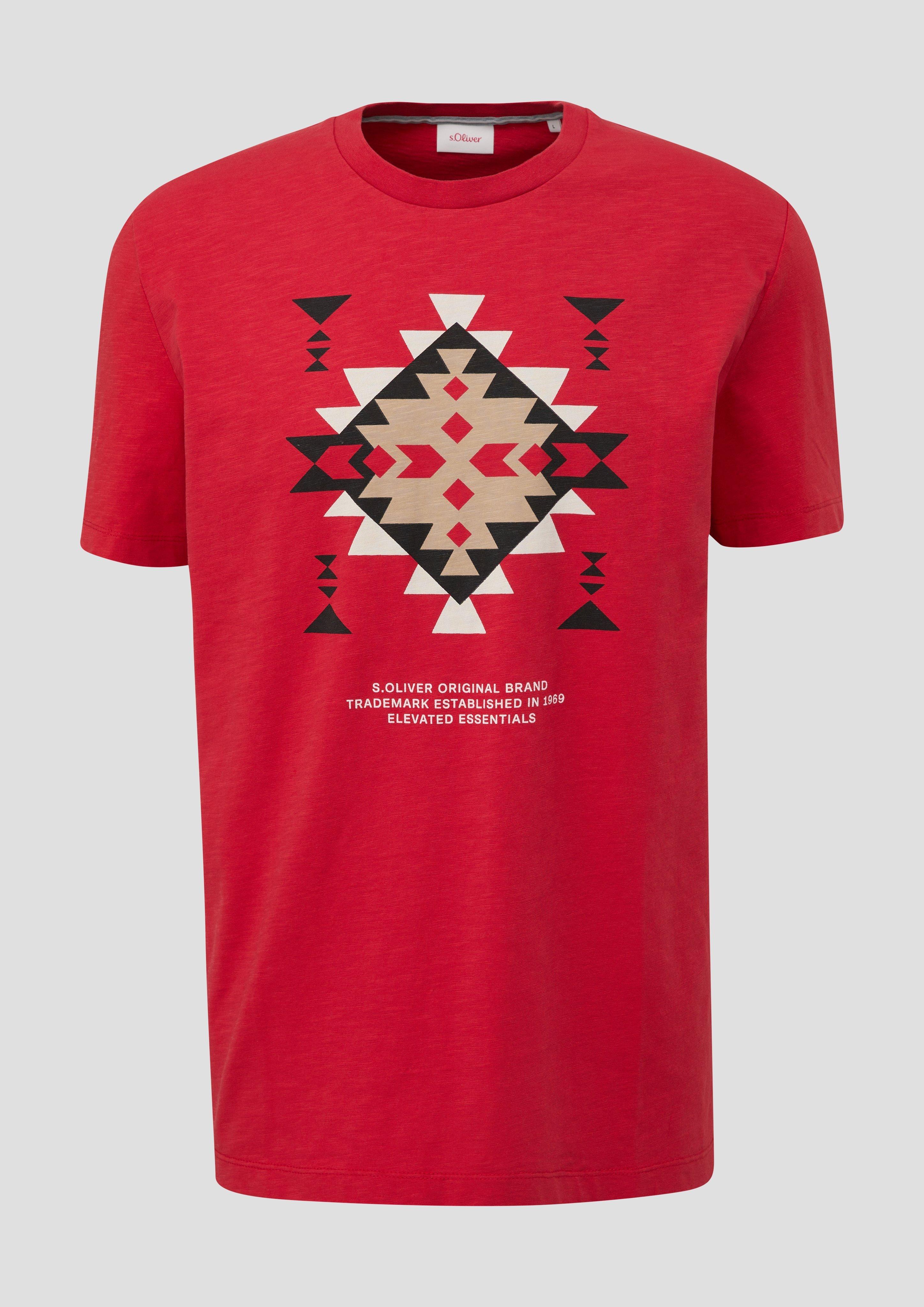T-Shirt mit Flammgarnstruktur  2138667-31D1