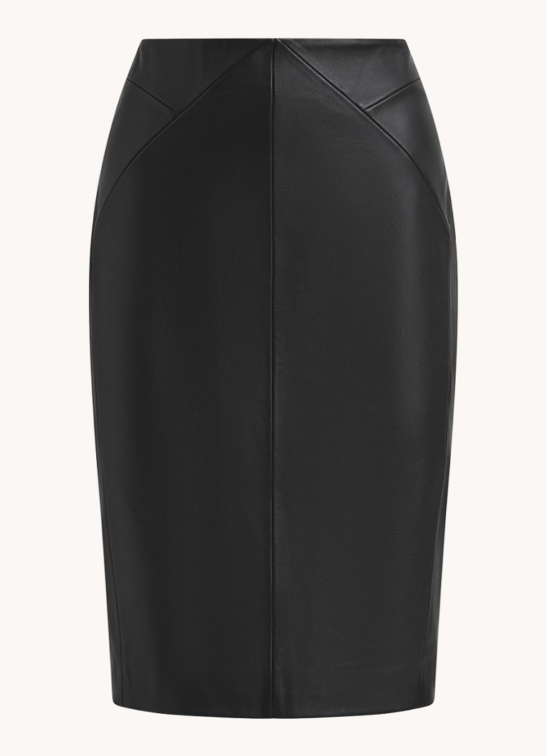 Jupe crayon midi taille haute Reiss Raya en cuir