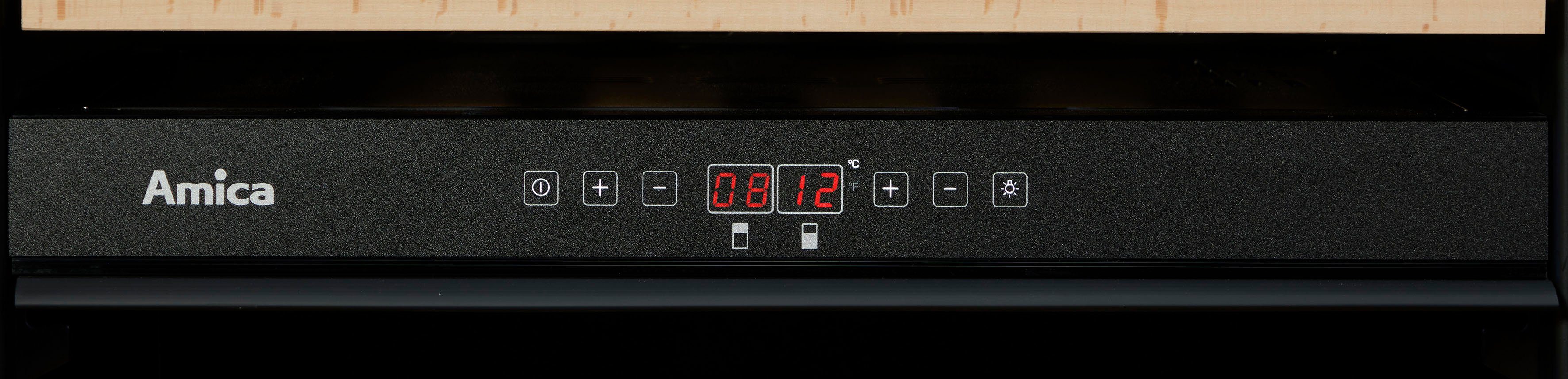Amica Einbauweinkühlschrank WK 341 220 S,für 58 Standardflaschen á 0,75l, Einbaukühlschrank