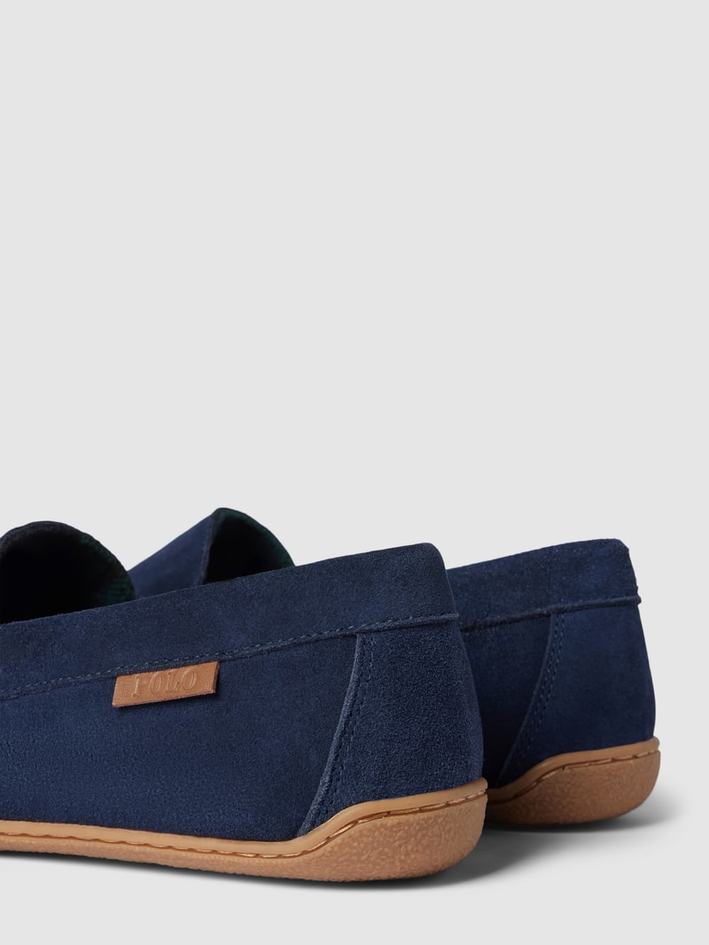 Mokassins aus Leder Modell 'BRENAN' in marineblau