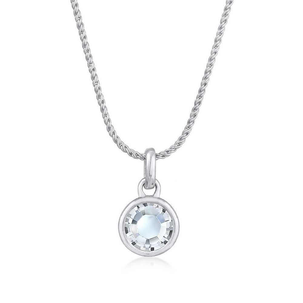 Elli Elli Collier Femmes pendentif solitaire cordon avec cristal en argent sterling 92 collier