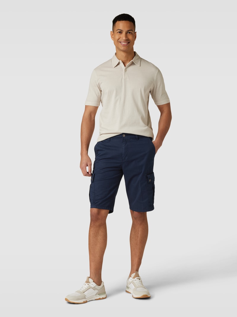 Bermudas aus Baumwolle mit Eingrifftaschen in marineblau