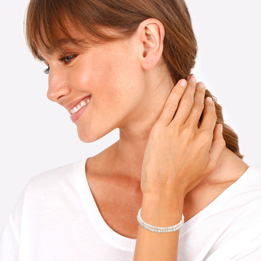 Elli Elli Bracelet Femme Élegante et Simple avec une Perle de Culture d'Eau Douce en A Bracelet