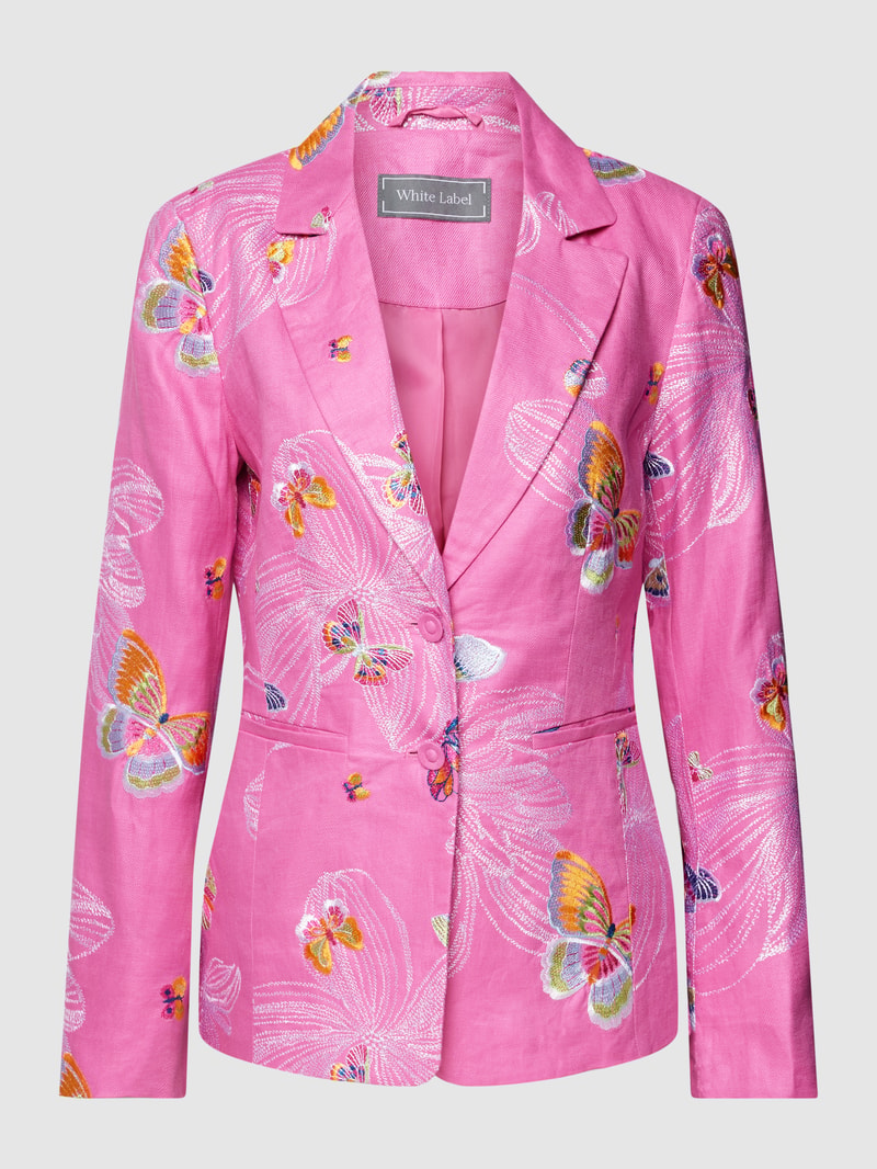 Blazer mit Reverskragen in pink