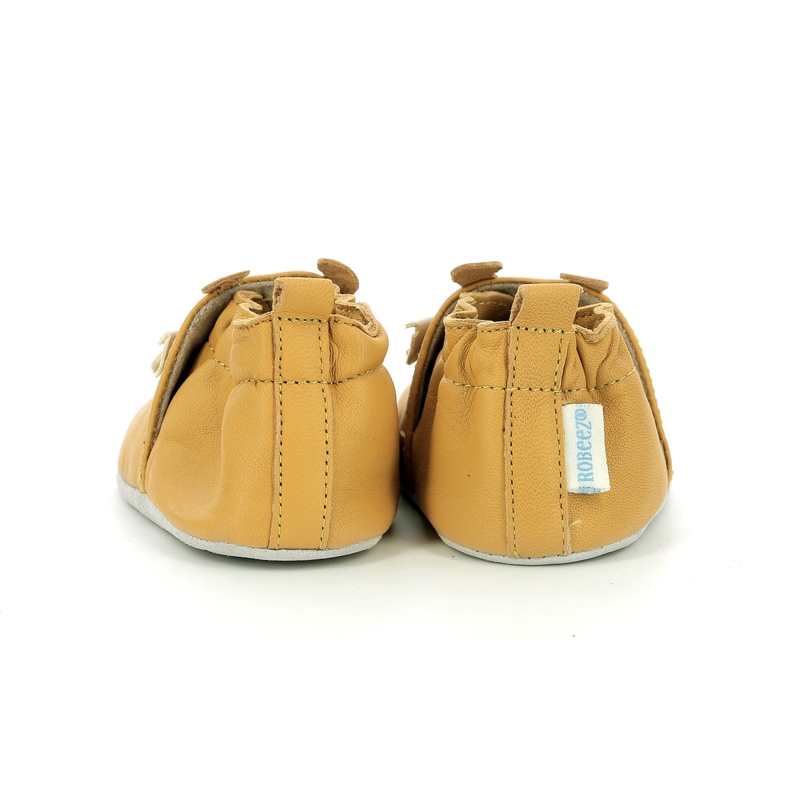 Chaussons cuir tannage vegetal Cute Girafon