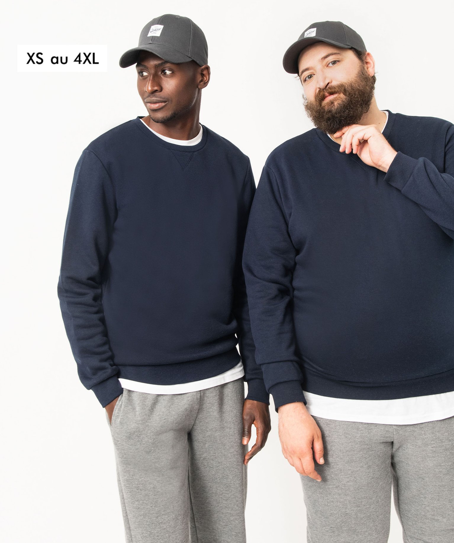 Sweat homme avec intérieur molletonné bleu | GEMO