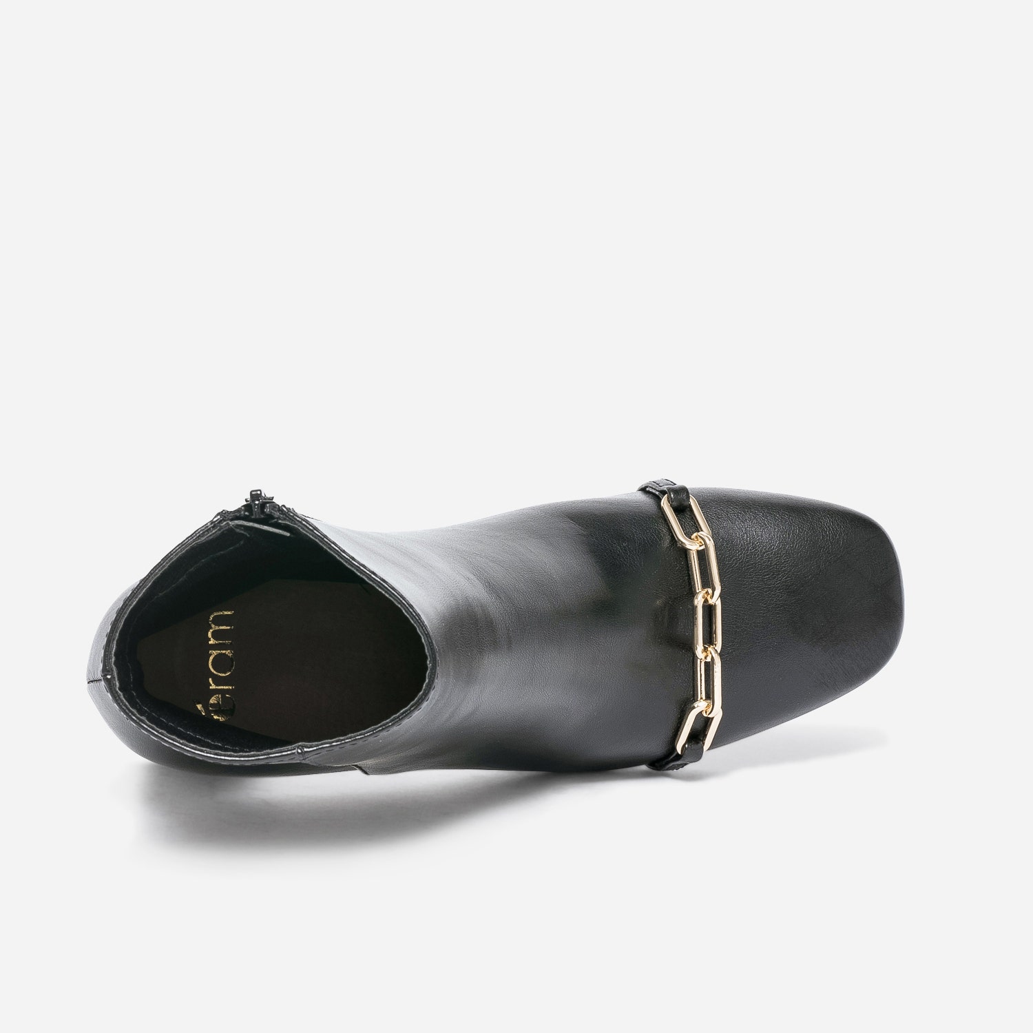Boots noir avec chaînette métal