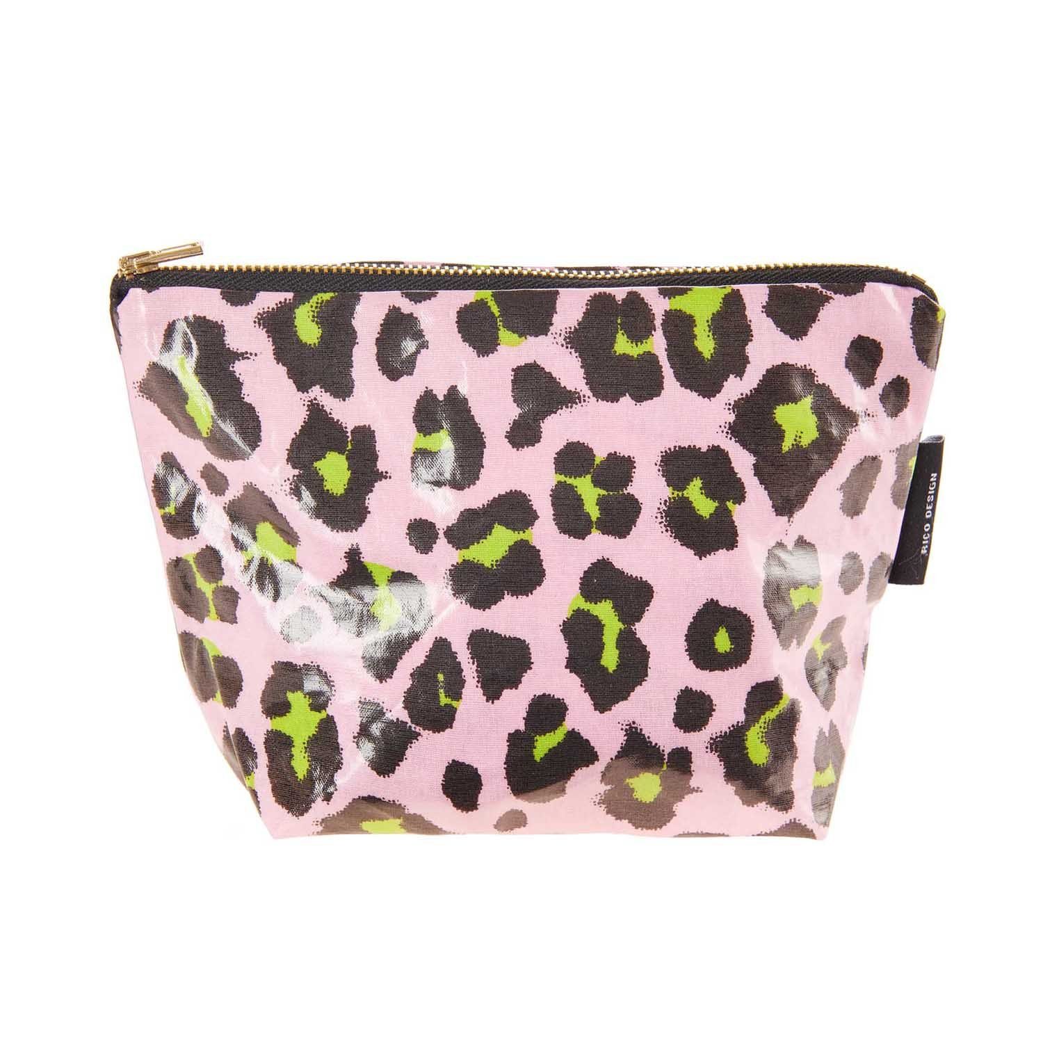 Crystal and Sage Jewelry Beautycase Leo Kosmetiktasche beschichtet lila oder rosa klein, mit Metallreißverschluss