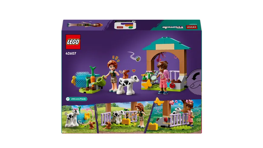 LEGO Friends 42607 Autumns Kälbchenstall, Bauernhof-Spielzeug mit Tieren