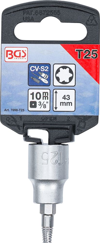 BGS technic Schraubenausdreher-Bit-Einsatz-Satz für Torx 1/4